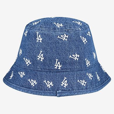 Women's New Era Denim Los Angeles Dodgers Denim Micro Bucket Hat