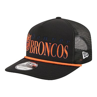 Men's New Era Black Denver Broncos Throwback Foam 19TWENTY Adjustable Hat