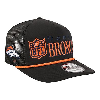 Men's New Era Black Denver Broncos Throwback Foam 19TWENTY Adjustable Hat