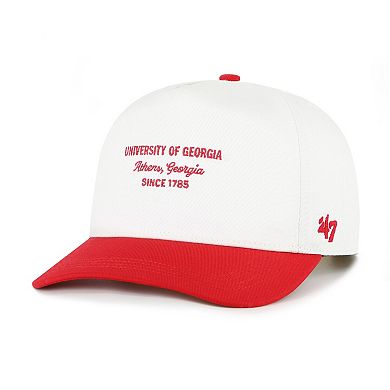 Men's '47 White Georgia Bulldogs Contemporary Basics Two-Tone Hitch Adjustable Hat