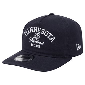 Men's New Era Navy Minnesota Twins Stacked 19TWENTY Adjustable Hat