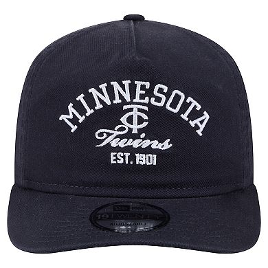 Men's New Era Navy Minnesota Twins Stacked 19TWENTY Adjustable Hat
