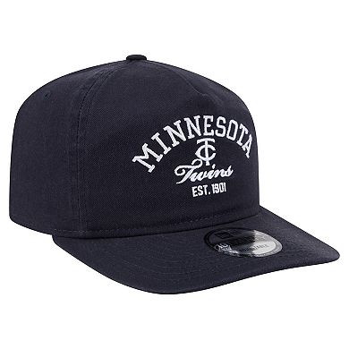 Men's New Era Navy Minnesota Twins Stacked 19TWENTY Adjustable Hat