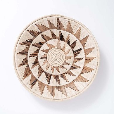 Mayan Sun Double Weave Basket Banana Fiber