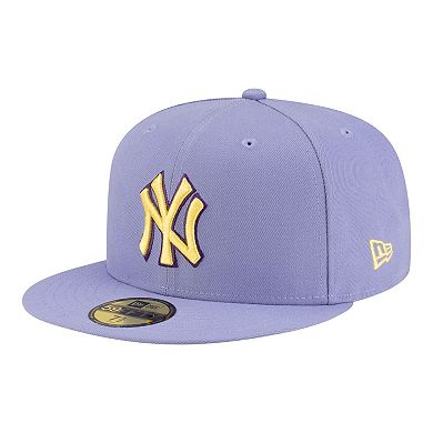 Men's New Era Light Purple New York Yankees Lavender Bloom 59FIFTY Fitted Hat
