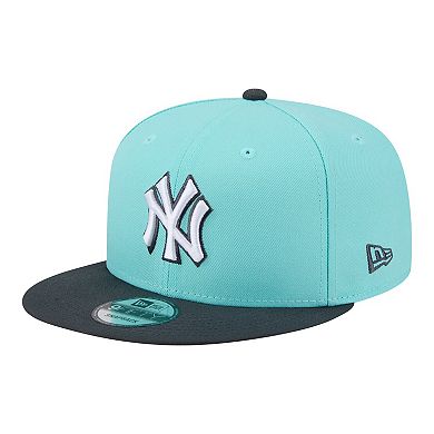 Men's New Era Turquoise/Charcoal New York Yankees Two-Tone Color Pack 9FIFTY Snapback Hat