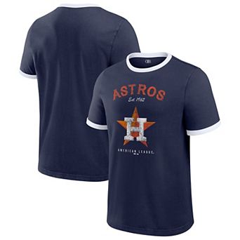 Men's Darius Rucker Collection by Fanatics Navy Houston Astros Washed Ringer T-Shirt