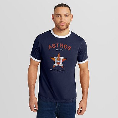 Men's Darius Rucker Collection by Fanatics Navy Houston Astros Washed Ringer T-Shirt