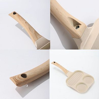 Three-Hole Nonstick Egg & Sausage Frying Pan