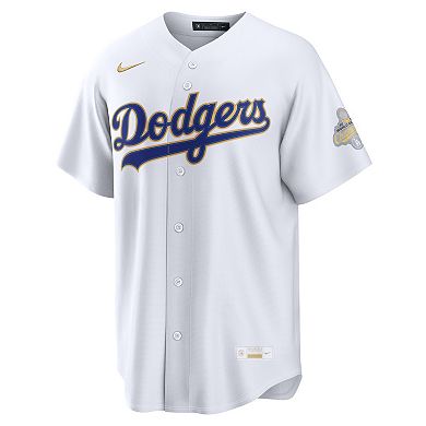 Men's Nike White Los Angeles Dodgers 2026 Gold Collection Stadium Jersey