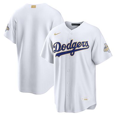 Men's Nike White Los Angeles Dodgers 2026 Gold Collection Stadium Jersey