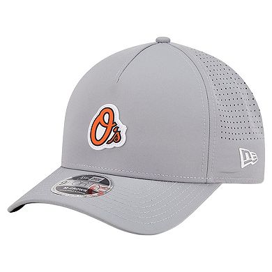 Men's New Era Gray Baltimore Orioles Micro Logo 9FORTY M-Crown A-Frame Adjustable Hat