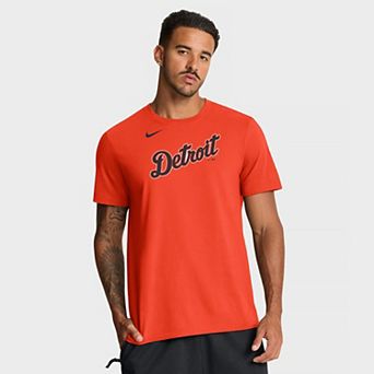 Men's Nike Orange Detroit Tigers Alternate Wordmark T-Shirt