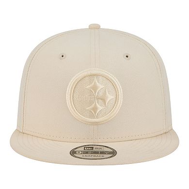 Men's New Era Cream Pittsburgh Steelers Colorpack 9FIFTY Snapback Hat