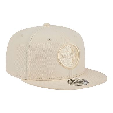 Men's New Era Cream Pittsburgh Steelers Colorpack 9FIFTY Snapback Hat