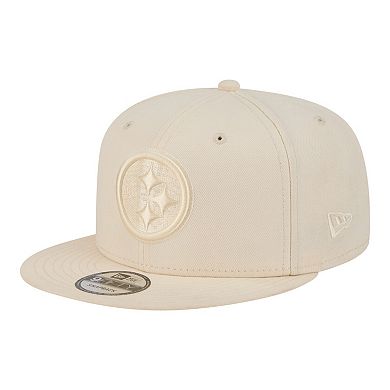 Men's New Era Cream Pittsburgh Steelers Colorpack 9FIFTY Snapback Hat