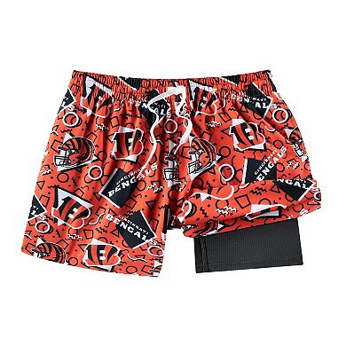 Men's Chubbies Orange Cincinnati Bengals Game Day Fit Classic Lined Swim Trunks