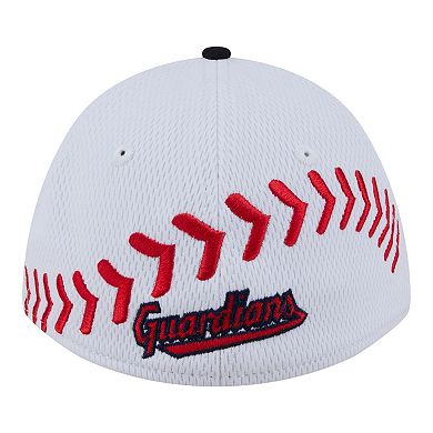 Toddler New Era White Cleveland Guardians Baseball 39THIRTY M-Crown Adjustable Hat