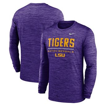Men's Nike Purple LSU Tigers Sideline Velocity Dri-FIT Long Sleeve T-Shirt