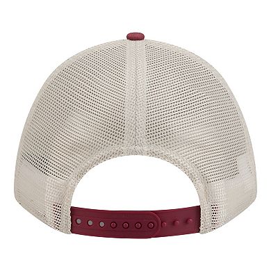 Men's New Era Natural Washington Commanders Frayed M-Crown A-Frame 9FORTY Adjustable Hat