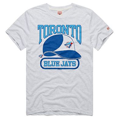 Men's Homage Ash Toronto Blue Jays Tri-Blend Hyperlocal T-Shirt