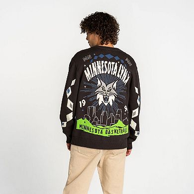 Unisex The Wild Collective Anthracite Minnesota Lynx Oversized Button-Up Jacquard Cardigan