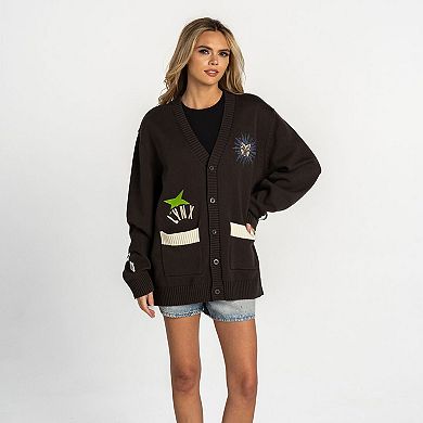Unisex The Wild Collective Anthracite Minnesota Lynx Oversized Button-Up Jacquard Cardigan