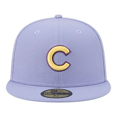 Men's New Era Light Purple Chicago Cubs Lavender Bloom 59FIFTY Fitted Hat