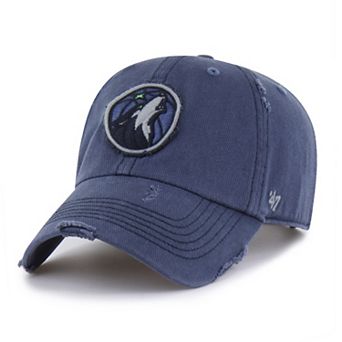 Men's '47 Navy Minnesota Timberwolves Weathered Clean Up Adjustable Hat