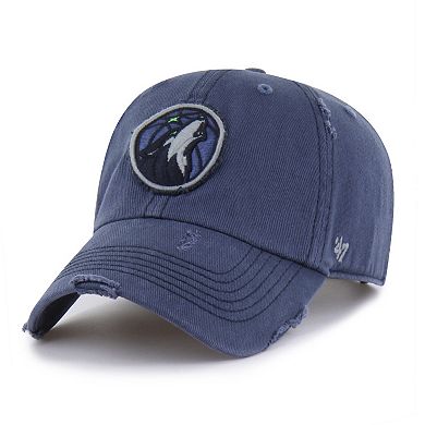 Men's '47 Navy Minnesota Timberwolves Weathered Clean Up Adjustable Hat