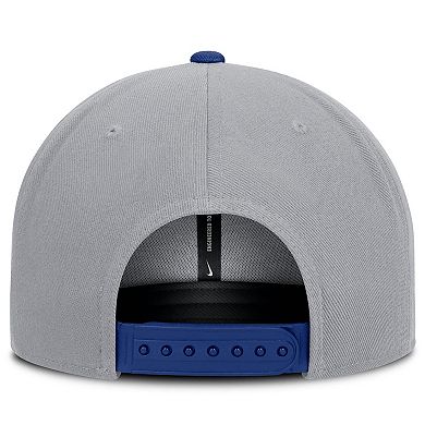 Men's Nike Gray/Royal Texas Rangers Primetime Pro Dri-FIT Snapback Hat