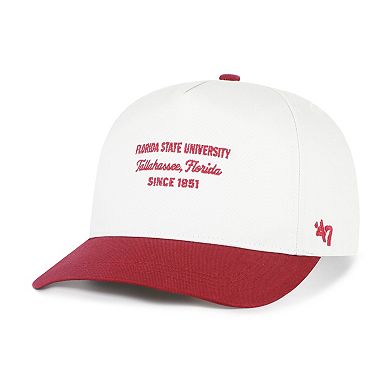 Men's '47 White Florida State Seminoles Contemporary Basics Two-Tone Hitch Adjustable Hat
