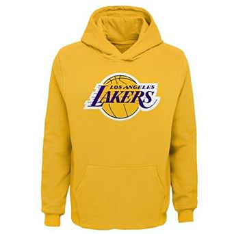 Youth Outerstuff Gold Los Angeles Lakers Primary Logo Pullover Hoodie