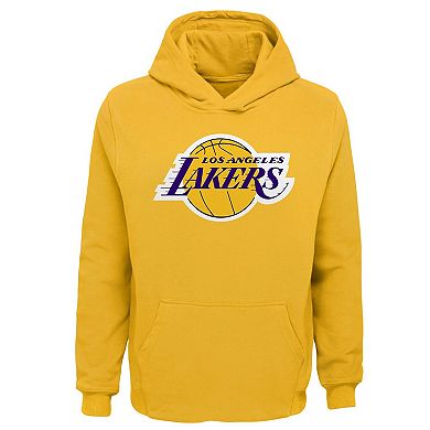 Youth Outerstuff Gold Los Angeles Lakers Primary Logo Pullover Hoodie