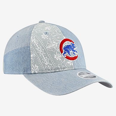 Women's New Era Chicago Cubs Denim Patchwork 9TWENTY Adjustable Hat