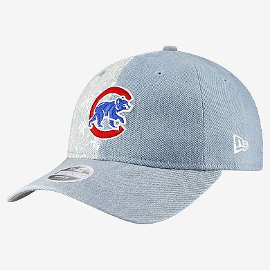 Women's New Era Chicago Cubs Denim Patchwork 9TWENTY Adjustable Hat
