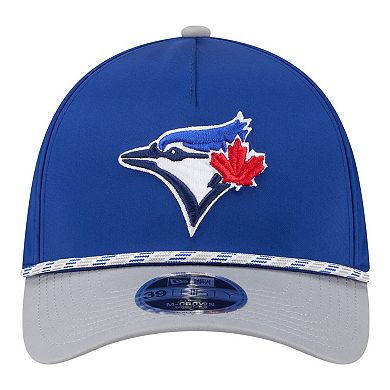 Men's New Era Royal/Grey Toronto Blue Jays Rope M-Crown A-Frame 39THIRTY Flex Hat