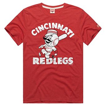 Men's Homage Red Cincinnati Reds Tri-Blend Hyperlocal T-Shirt