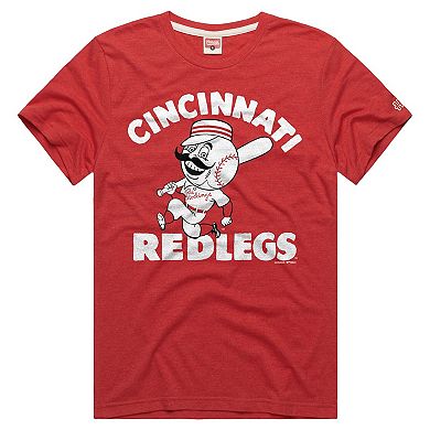 Men's Homage Red Cincinnati Reds Tri-Blend Hyperlocal T-Shirt