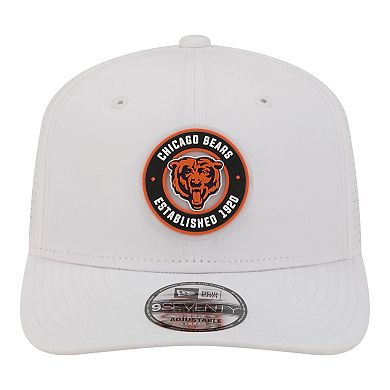 Men's New Era White Chicago Bears COOLERA 9SEVENTY Adjustable Hat