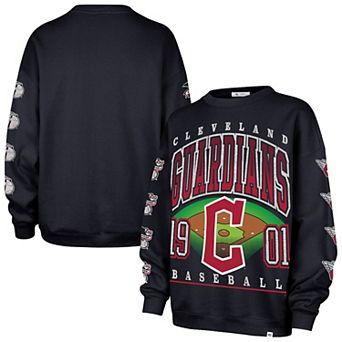 Women's '47 Navy Cleveland Guardians Trendy Team Go Big Oversized Sweatshirt