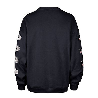 Women's '47 Navy Cleveland Guardians Trendy Team Go Big Oversized Sweatshirt