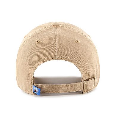 Men's '47 Khaki Oklahoma City Thunder Logo Clean Up Adjustable Hat