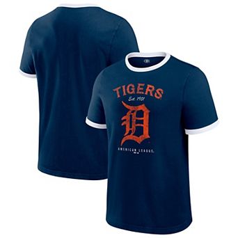 Men's Darius Rucker Collection by Fanatics Navy Detroit Tigers Washed Ringer T-Shirt