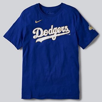 Men's Nike Freddie Freeman Royal Los Angeles Dodgers 2026 Gold Collection Name & Number T-Shirt