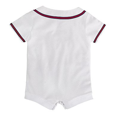 Newborn & Infant Nike White Atlanta Braves Home Replica Romper Jersey