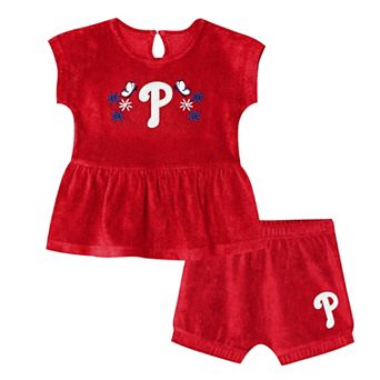 Girls Preschool Outerstuff Red Philadelphia Phillies Fashion Top & Shorts Set