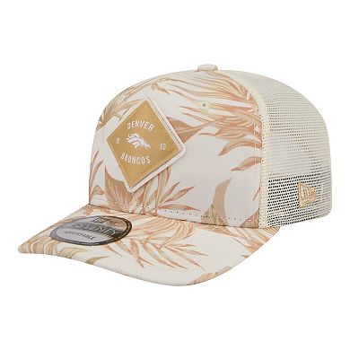 Men's New Era Tan Denver Broncos Tonal Palm 9SEVENTY Adjustable Trucker Hat