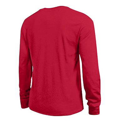 Women's Champion Red Florida Panthers Wordmark Lockup Long Sleeve T-Shirt