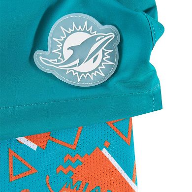 Men's Chubbies Aqua Miami Dolphins The Secret Lined Swim Trunks
